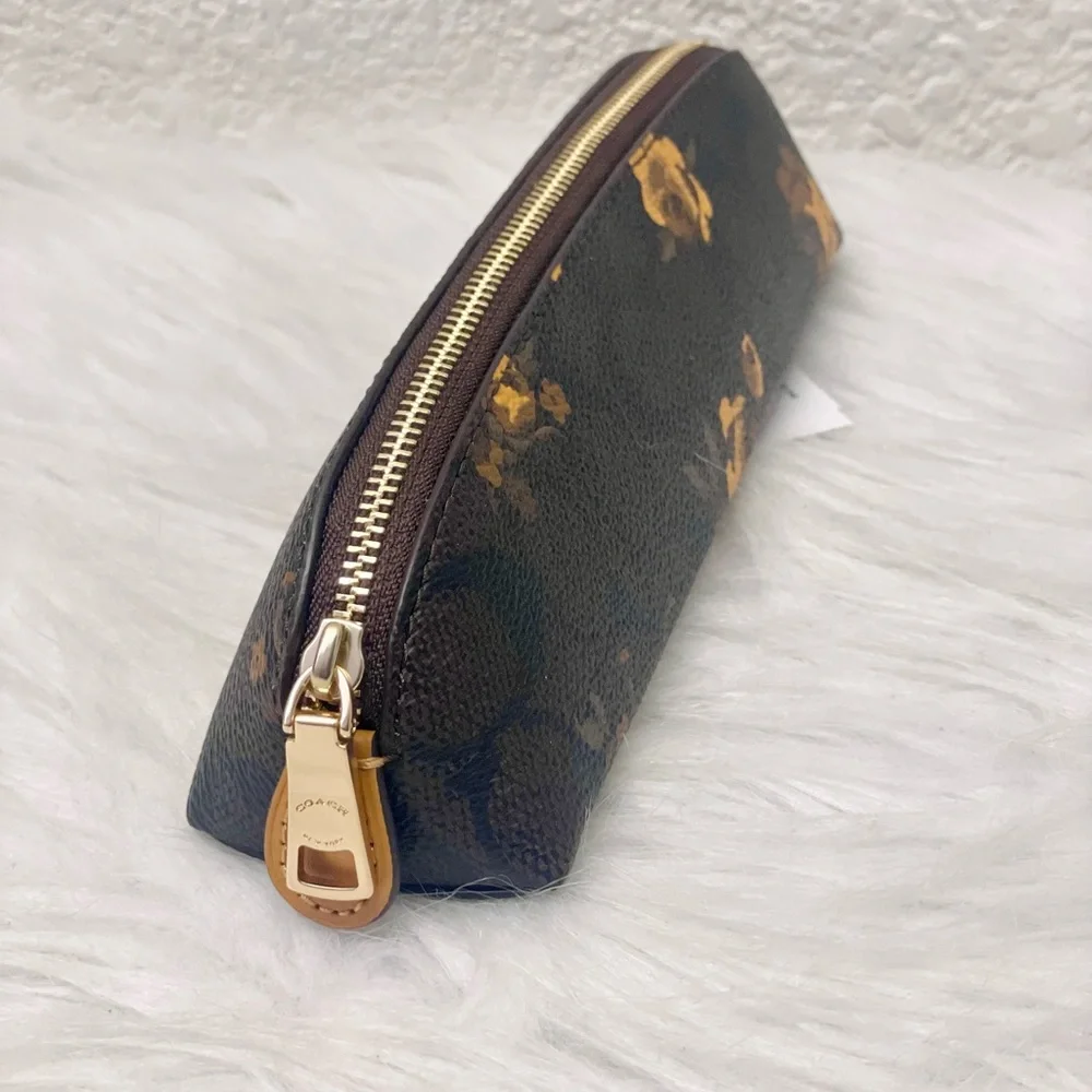 Coach Pencil Case In Signature Canvas With Floral Print CCI83 NWT